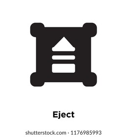 Eject icon vector isolated on white background, logo concept of Eject sign on transparent background, filled black symbol