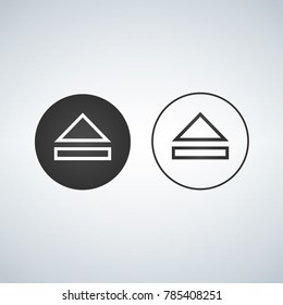 Eject Icon Vector. light and dark version