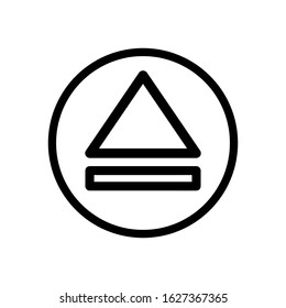Eject icon,vector illustration. Flat design style. vector eject icon illustration isolated on White background, eject icon Eps10. eject icons graphic design vector symbols.