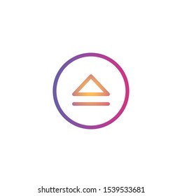 Eject  - Line Vector Icon