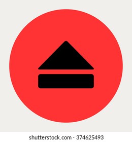 Eject navigation button.Vector illustration.
