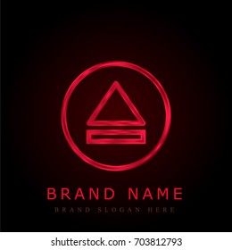 Eject red chromium metallic logo