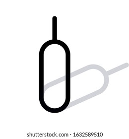 eject sim card icon. open sim card. vector illustration on white background