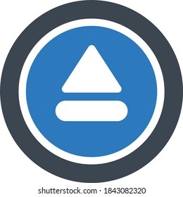 eject vector glyph colour icon 
