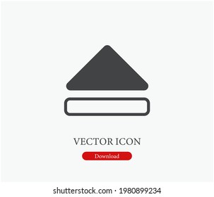 Eject vector icon. Editable stroke. Symbol in Line Art Style for Design, Presentation, Website or Apps Elements, Logo. Pixel vector graphics - Vector