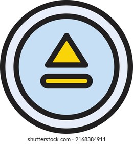Expulsar ilustración vectorial en un fondo transparente.Símbolos de calidad premium.Icono vectorial de trazo para el diseño de concepto y gráfico.