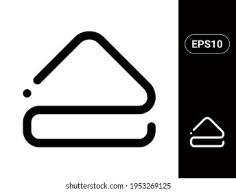 Eject Vector stylish line icon for UI an UX