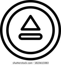 eject vector thin line icon 