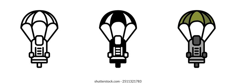 Ejection Seat icon, A safety mechanism in military aircraft allowing pilots to quickly exit the plane in emergencies, deploying a parachute automatically.