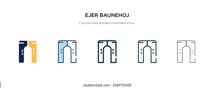 ejer baunehoj icon in different style vector illustration. two colored and black ejer baunehoj vector icons designed in filled, outline, line and stroke style can be used for web, mobile, ui