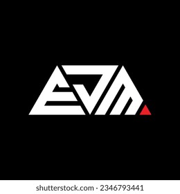 EJM Triangle Letter Logo Design mit Dreiecksform. EJM Dreieck Logo Design Monogramm. EJM Dreieck-Vektorlogo-Vorlage mit roter Farbe. EJM dreieckiges Logo Einfach, elegant und luxuriös.