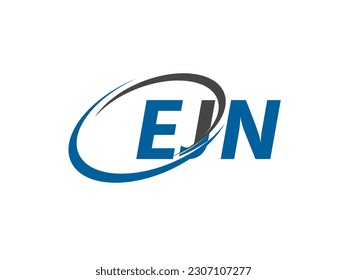 EJN letter creative modern elegant swoosh logo design