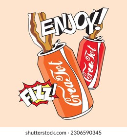Ejnoy the drink, Fizz, print shirt design, DTF, digital print, slogan shirt design