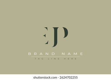 EJP abstract letter logo design. This logo is designed by three abstract letters.