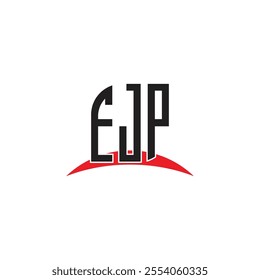 EJP letter logo design with white background in illustrator, vector logo modern alphabet font