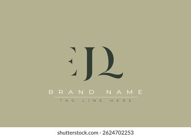 EJQ abstract letter logo design. This logo is designed by three abstract letters.