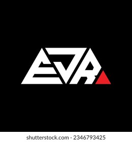 Diseño del logotipo de la letra triangular EJR con forma triangular. Monograma de diseño del logotipo del triángulo de EJR. Plantilla de logotipo vectorial de triángulo EJR con color rojo. Logo triangular de EJR Diseño sencillo, elegante y lujoso.