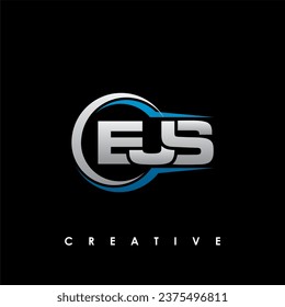 EJS Letter Initial Logo Design Template Vector Illustration