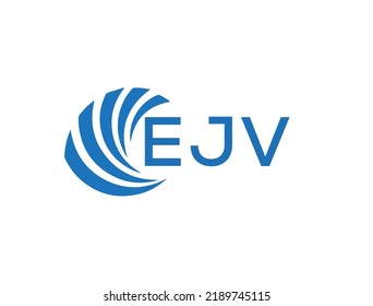 EJV-Brief-Logo-Design auf weißem Hintergrund. EJV Creative Circle Letter Logo Konzept. Design des EJV-Briefes.
