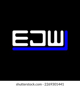Logo de carta EJW diseño creativo con gráfico vectorial, logotipo sencillo y moderno de EJW.