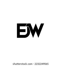 diseño del logotipo del monograma inicial de la inscripción ejw