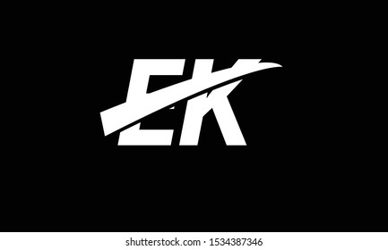 EK abstract vector logo monogram template