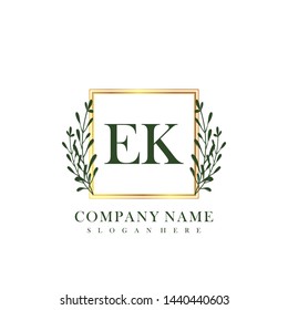 EK Initial beauty floral logo template