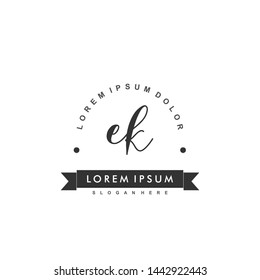 EK Initial beauty monogram logo vector