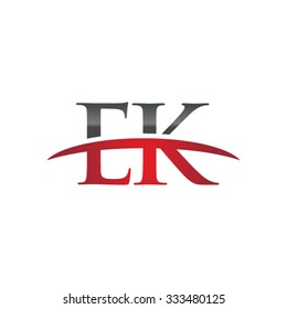 EK initial company red swoosh logo