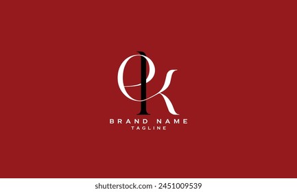 EK, KE, Abstract initial monogram letter alphabet logo design