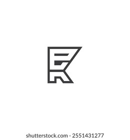 EK, KE, diseño Abstractas del logotipo del alfabeto de la letra del monograma inicial