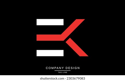 EK, KE, Abstract Letters Logo Monogram