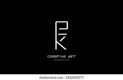 EK, KE, E, K letras abstractas monograma