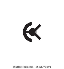 EK, KE, E AND K Abstract initial monogram letter alphabet logo design