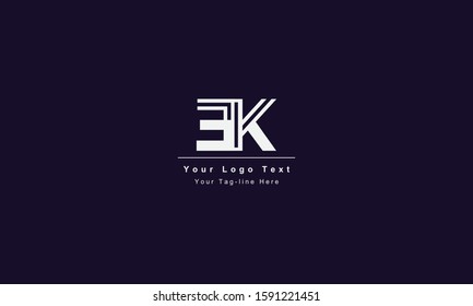 EK KE letter logo. Unique attractive creative modern initial EK KE E K initial based letter icon logo