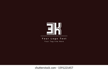 EK KE letter logo. Unique attractive creative modern initial EK KE E K initial based letter icon logo