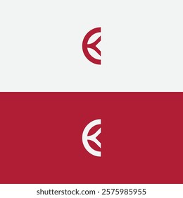EK KE letter logo. Unique attractive creative modern initial EK KE E K initial based letter icon logo
