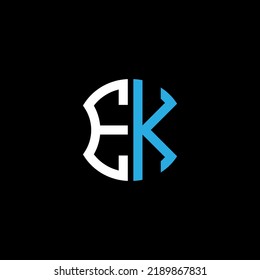 EK letter logo creative design with vector graphic, Abc simple and modern logo design.