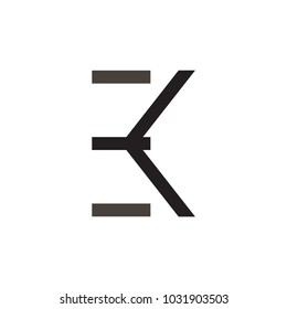 EK letter logo design vector