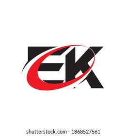 EK letter logo design vector