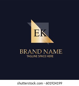 EK Letter Logo Design.Sign.Symbol.Typography