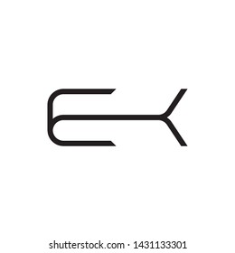 EK letter logo template vector initial icon design