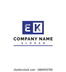 EK Logo Design. EK Letter Logo Vector Illustration - Vector