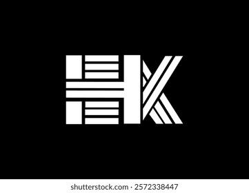 EK Logo Design Template Vector Graphic Branding Element.
