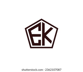 EK Logo design vector template