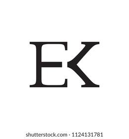 EK logo letter design