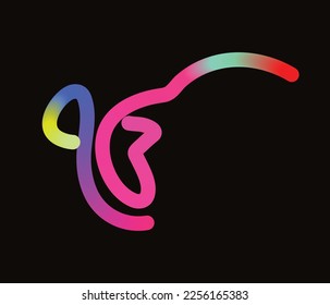 Ek onkar calligraphy vector graphic sybmol design.	