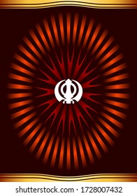 Ek Onkar, Khanda The Holy Motif Vector Illustration