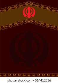 Ek Onkar, Khanda The Holy Motif Vector Illustration
