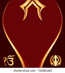 Ek Onkar, Khanda The Holy Motif Vector Illustration
